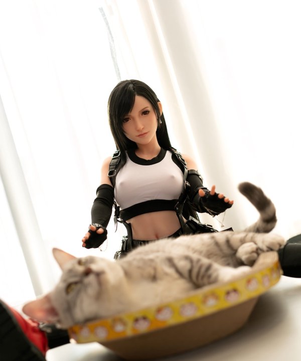 EU In stock Tifa M SIZE A Cup Silicone Doll with Defects #D-DEF-GL-031