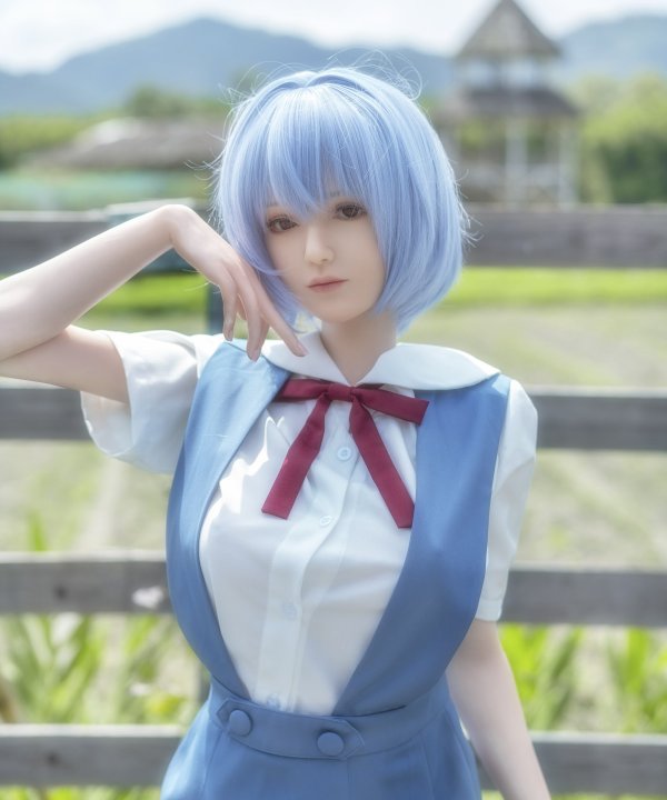 US In stock Rei Ayanami Silicone Doll with Defects #U-DEF-GL-304 1