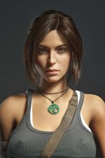 US In stock Lara Croft Silicone Doll with Defects #U-DEF-GL-309 1